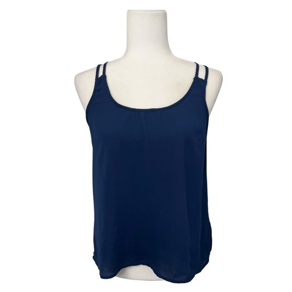 Jaime Navy Blue Sleeveless Tank - Picture 1 of 10